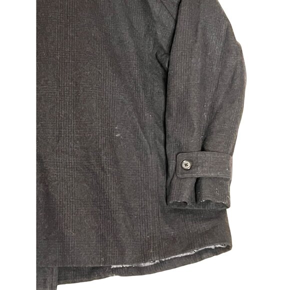 Pronto Uomo Double-Breasted Wool-Blend Peacoat 5XL Charcoal Goth - Picture 5 of 16